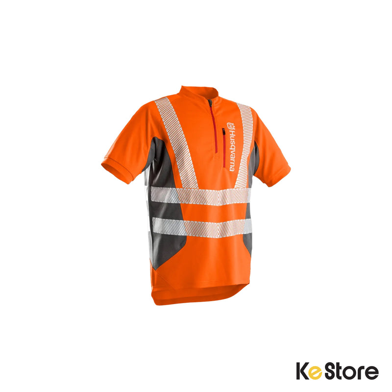 ハスクバーナ Tシャツ テクニカル ハイビズ 半袖 S